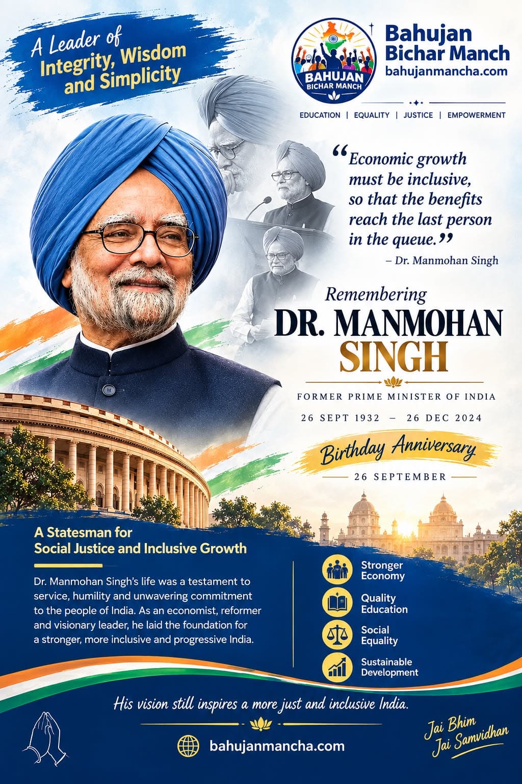 Dr. Manmohan Singh birth anniversary